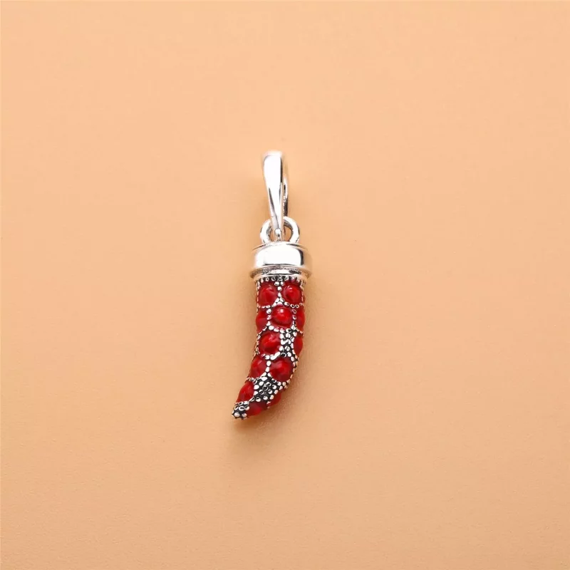 (imagen para) Colgante en plata de ley Amuleto rojo - PANDORA - Ver 3