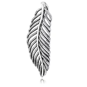 (imagen para) Colgante en plata de ley y circonitas cúbicas transparentes en micro pavé 390350CZ Collares y colgantes