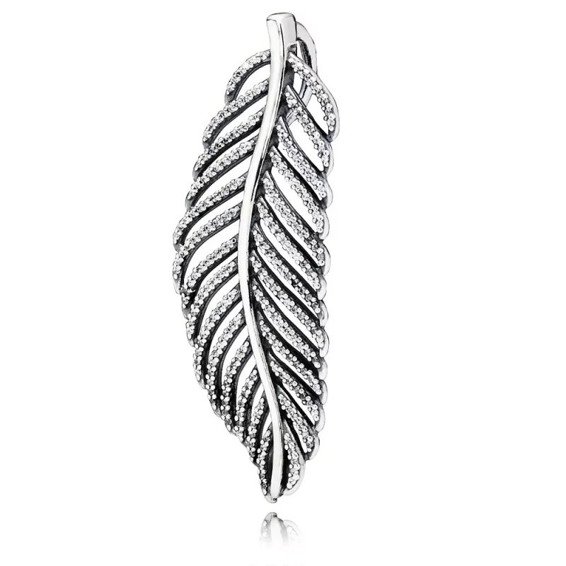 (imagen para) Colgante en plata de ley y circonitas cúbicas transparentes en micro pavé 390350CZ Collares y colgantes