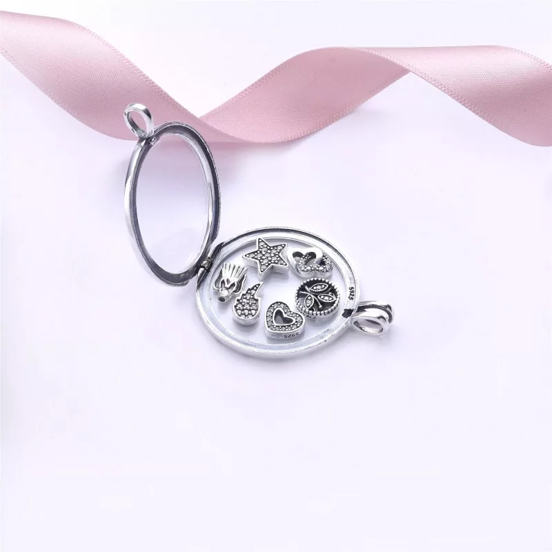 (imagen para) Colgante Locket PANDORA grande con Petite - Ver 3