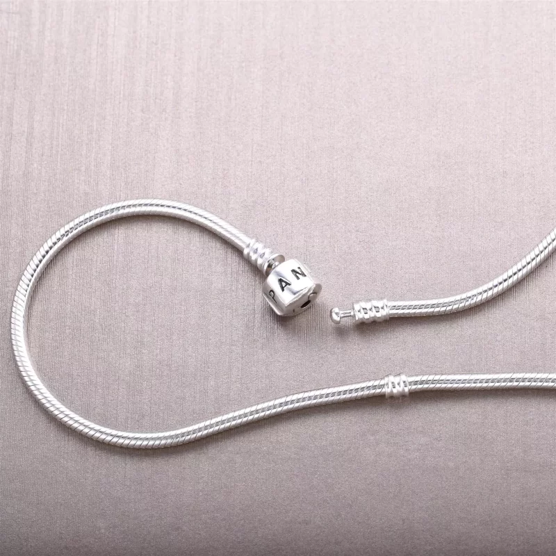 (imagen para) Collar cierre PANDORA en plata de ley - Ver 3