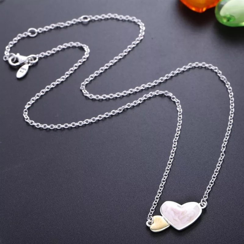 (imagen para) Collar Corazones dobles luminosos - Ver 3
