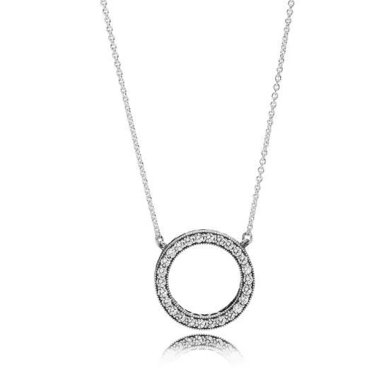 (imagen para) Collar Círculo, CZ claro