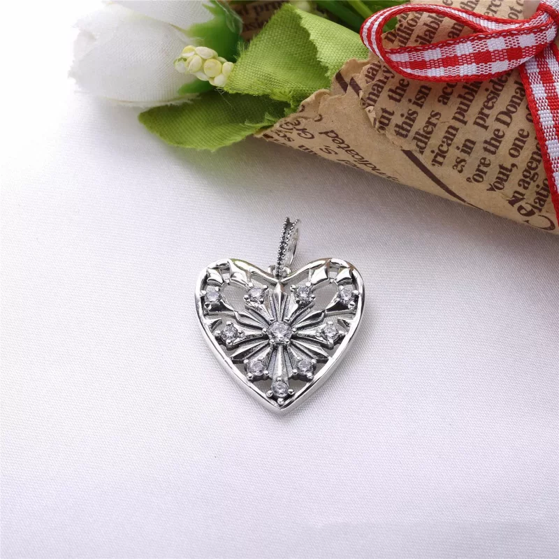 (imagen para) Collar en plata de ley Corazón de Invierno - PANDORA - Ver 2