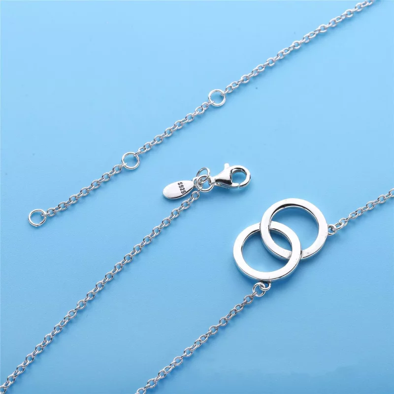 (imagen para) Collar en plata de ley Círculos de PANDORA - Ver 2