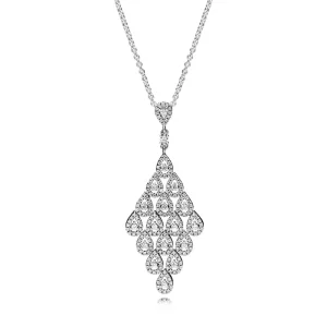 Collar en plata de ley Glamour en Cascada - PANDORA (imagen para) Collar en plata de ley Glamour en Cascada - PANDORA