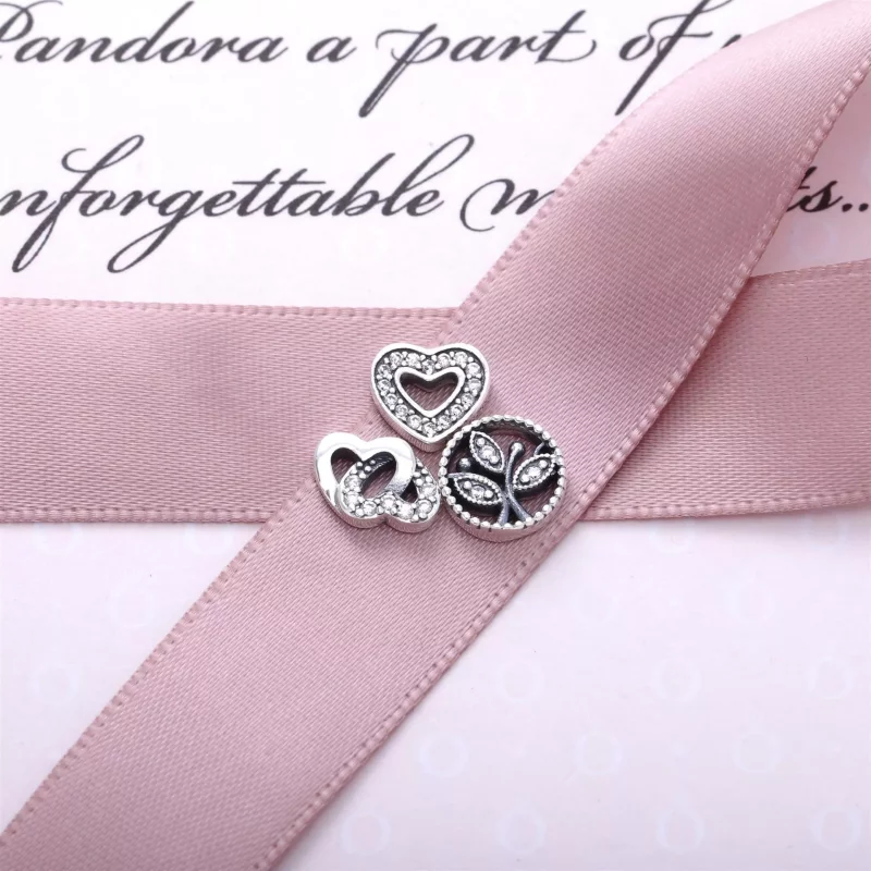 (imagen para) Collar Locket flotante grande y conjunto del amor y de la familia Petites - Ver 5