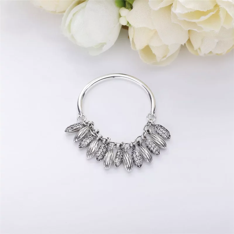 (imagen para) Collares con colgante en plata de ley C&iacute;rculo de semillas PANDORA - Ver 2