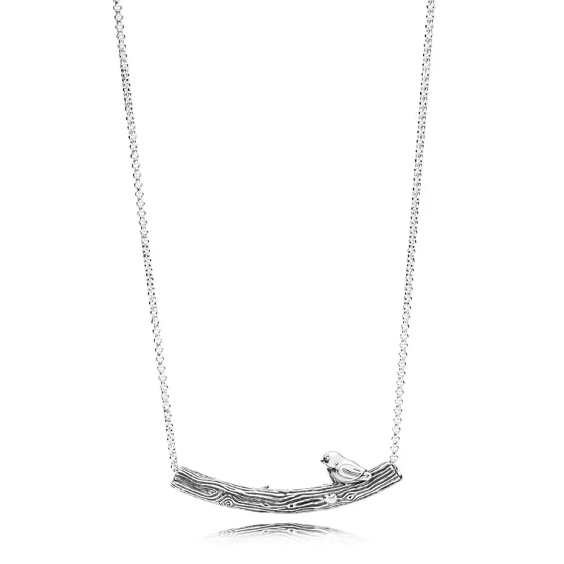(imagen para) Collares con colgante en plata de ley P&aacute;jaro de primavera PANDORA