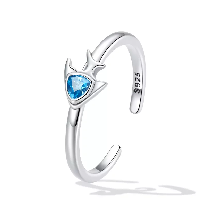 (imagen para) Anillo Abierto con Diseño Creativo de Pez al Estilo Pandora - SCR817 - Ver 2