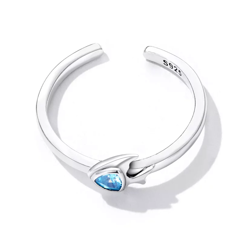 (imagen para) Anillo Abierto con Diseño Creativo de Pez al Estilo Pandora - SCR817 - Ver 4