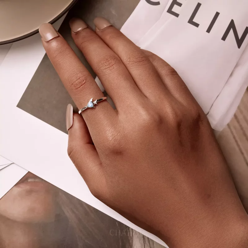 (imagen para) Anillo Abierto con Diseño Creativo de Pez al Estilo Pandora - SCR817 - Ver 7
