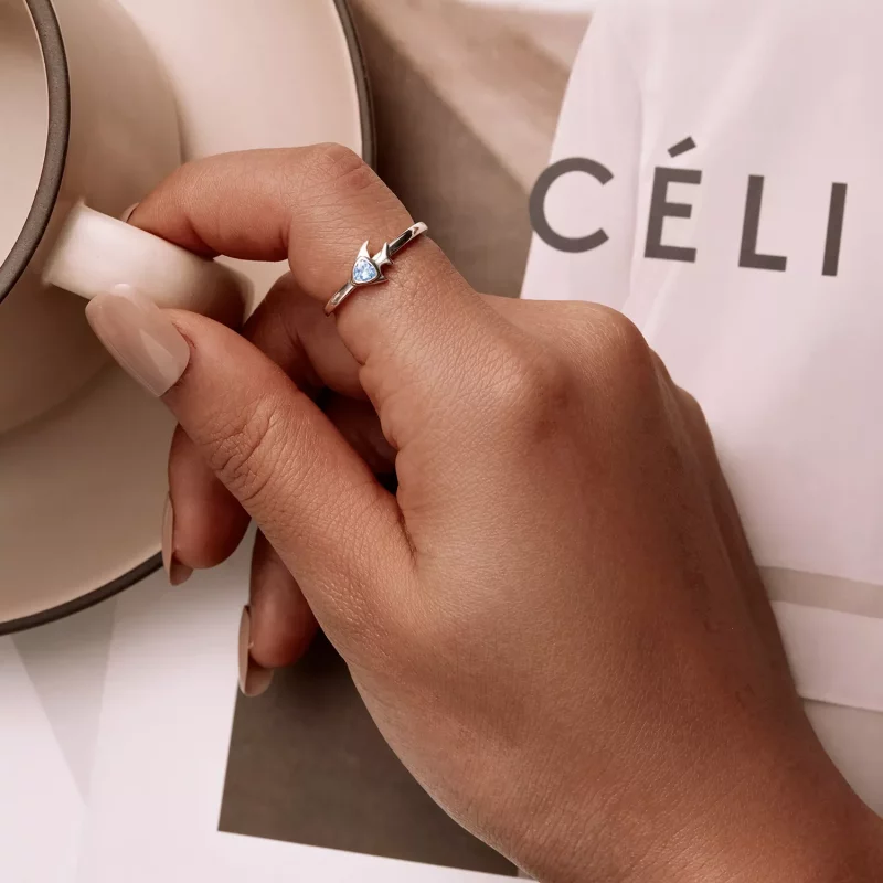 (imagen para) Anillo Abierto con Diseño Creativo de Pez al Estilo Pandora - SCR817 - Ver 8