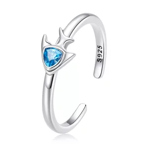(imagen para) Anillo Abierto con Diseño Creativo de Pez al Estilo Pandora - SCR817