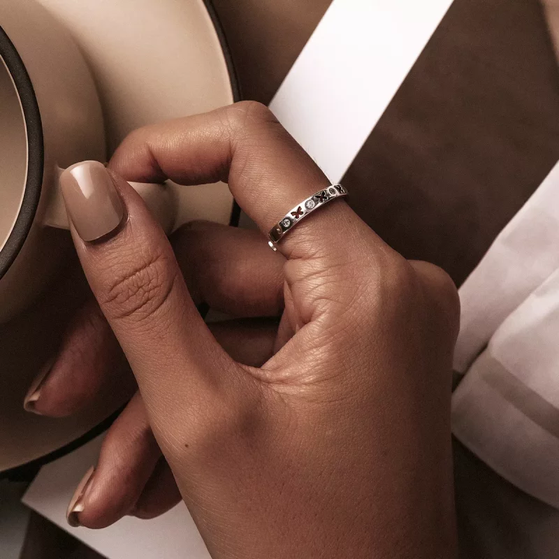 (imagen para) Anillo abierto con diseño de mariposa en estilo Pandora - SCR764 - Ver 5