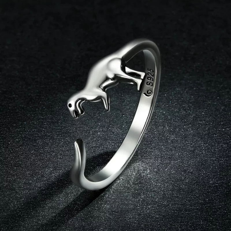 (imagen para) Anillo abierto con estilo Pandora de dinosaurio - BSR226 - Ver 5