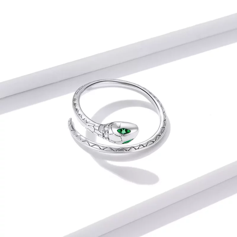 (imagen para) Anillo abierto con estilo Pandora Snake - BSR169 - Ver 3
