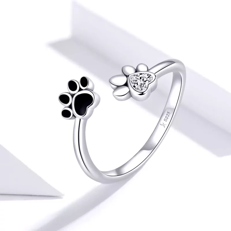 (imagen para) Anillo abierto de amistades de estilo Pandora en plata - SCR605 - Ver 2