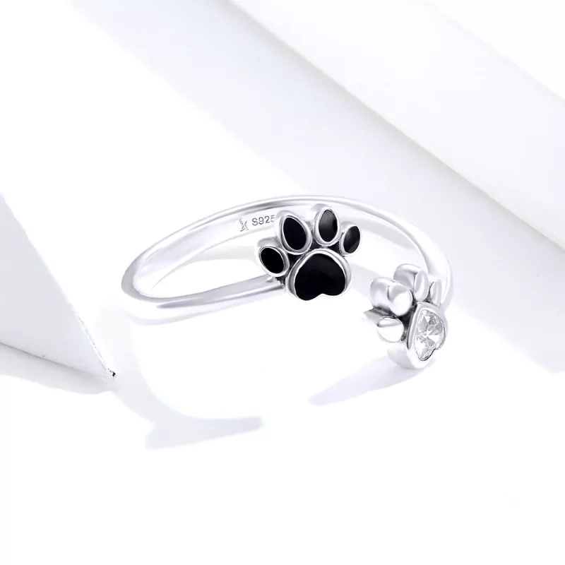 (imagen para) Anillo abierto de amistades de estilo Pandora en plata - SCR605 - Ver 3