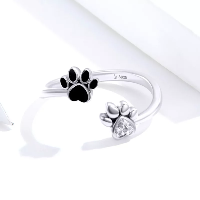 (imagen para) Anillo abierto de amistades de estilo Pandora en plata - SCR605 - Ver 4
