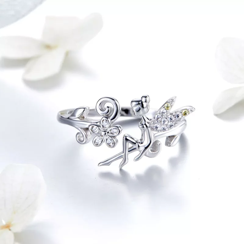 (imagen para) Anillo abierto de estilo Pandora con espíritu primaveral - BSR025 - Ver 3