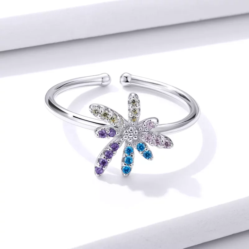 (imagen para) Anillo abierto de estilo Pandora con fuegos artificiales - BSR120 - Ver 3