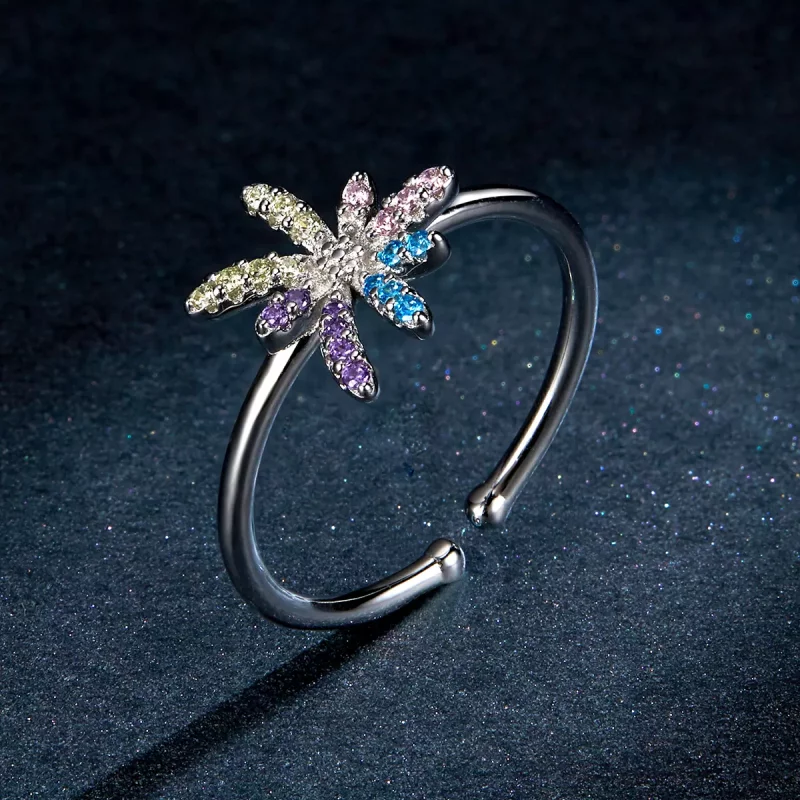 (imagen para) Anillo abierto de estilo Pandora con fuegos artificiales - BSR120 - Ver 5