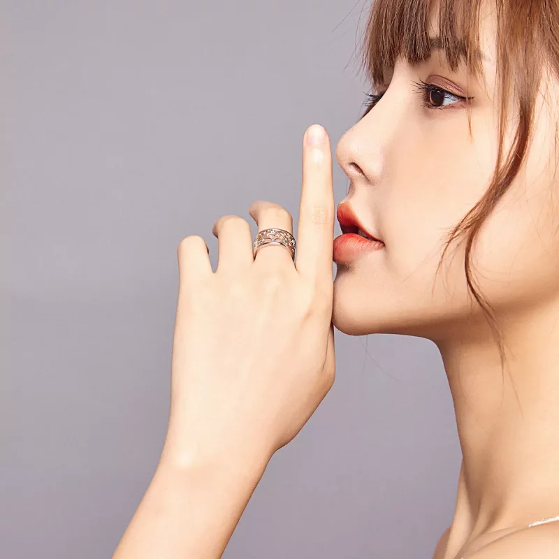 (imagen para) Anillo abierto de estilo Pandora con árbol de la vida en plata - BSR125 - Ver 8