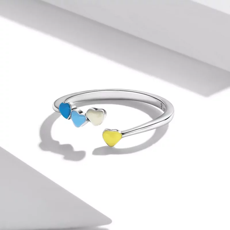 (imagen para) Anillo abierto de estilo Pandora Love - SCR770 - Ver 4