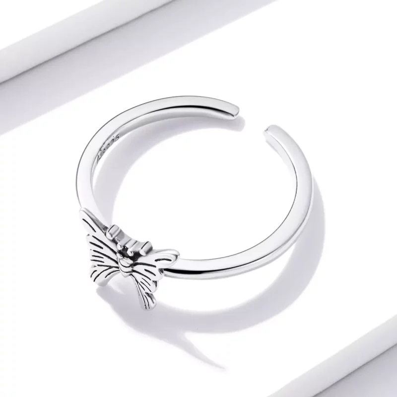 (imagen para) Anillo Abierto de Mariposa Cola de Golondrina Estilo Pandora - BSR195 - Ver 3