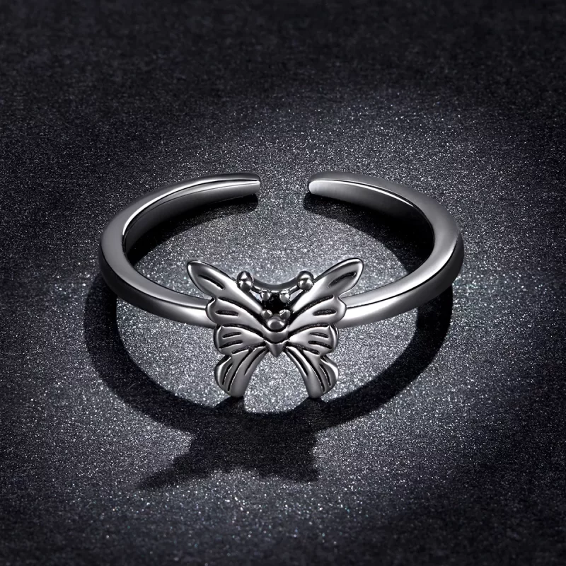 (imagen para) Anillo Abierto de Mariposa Cola de Golondrina Estilo Pandora - BSR195 - Ver 5