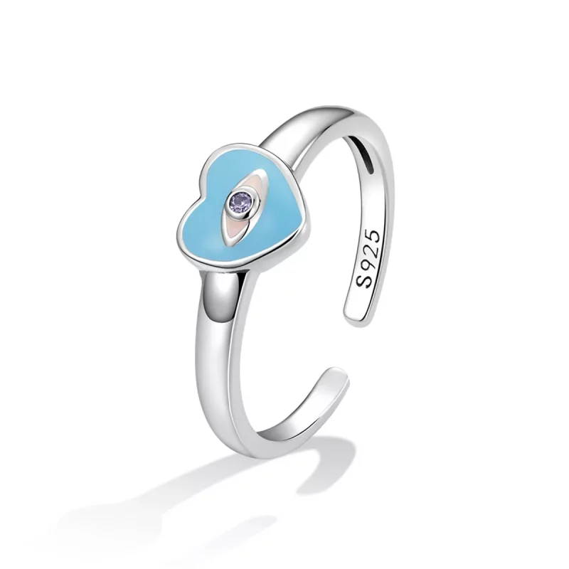 (imagen para) Anillo abierto de ojos de diablo estilo Pandora Love - SCR806 - Ver 2
