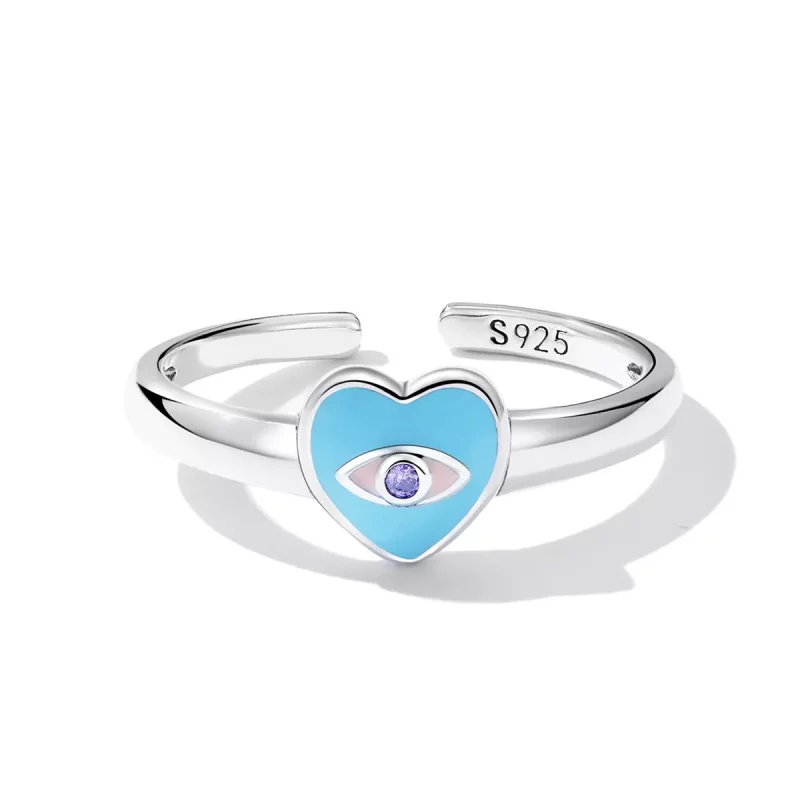 (imagen para) Anillo abierto de ojos de diablo estilo Pandora Love - SCR806 - Ver 3