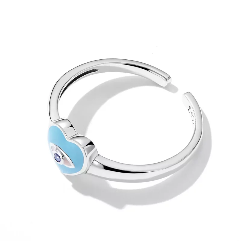 (imagen para) Anillo abierto de ojos de diablo estilo Pandora Love - SCR806 - Ver 4