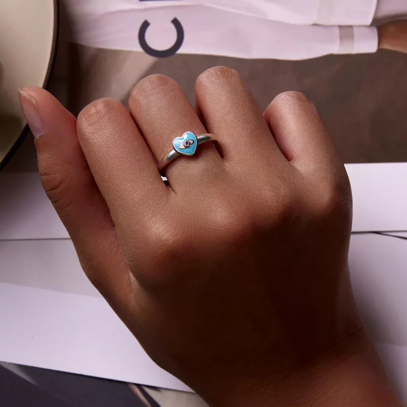 (imagen para) Anillo abierto de ojos de diablo estilo Pandora Love - SCR806 - Ver 7