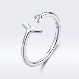 (imagen para) Anillo Abierto de Plata Estilo Pandora con Lágrima de Sirena - SCR618-A
