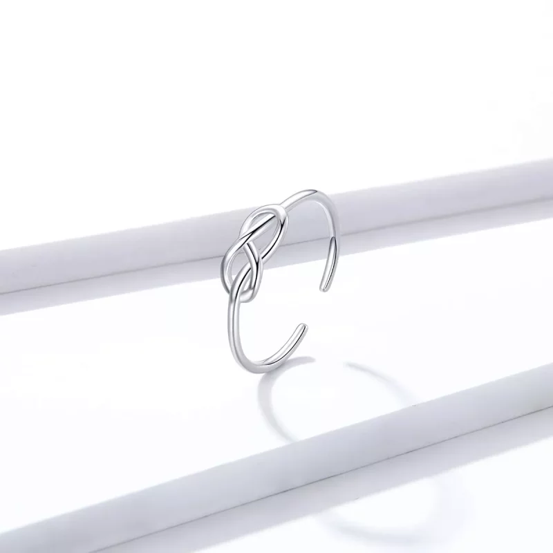 (imagen para) Anillo abierto de plata estilo Pandora con símbolo de infinito - BSR143 - Ver 2