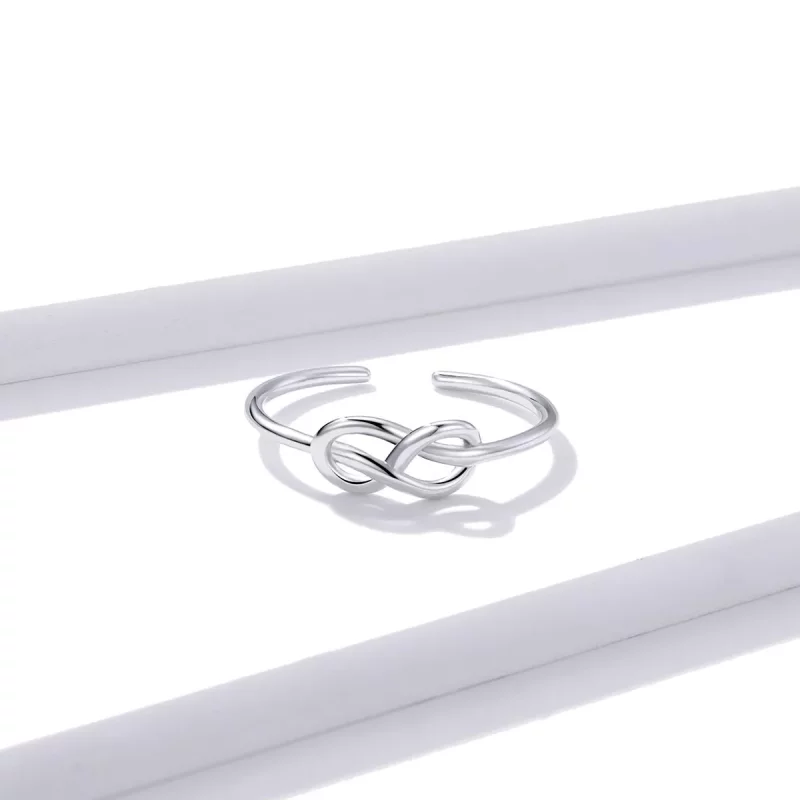 (imagen para) Anillo abierto de plata estilo Pandora con símbolo de infinito - BSR143 - Ver 3