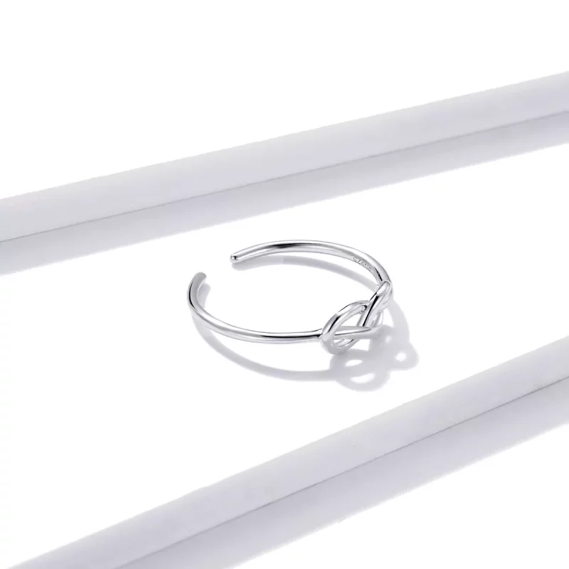 (imagen para) Anillo abierto de plata estilo Pandora con símbolo de infinito - BSR143 - Ver 4
