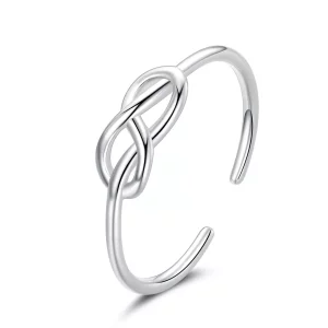 (imagen para) Anillo abierto de plata estilo Pandora con símbolo de infinito - BSR143