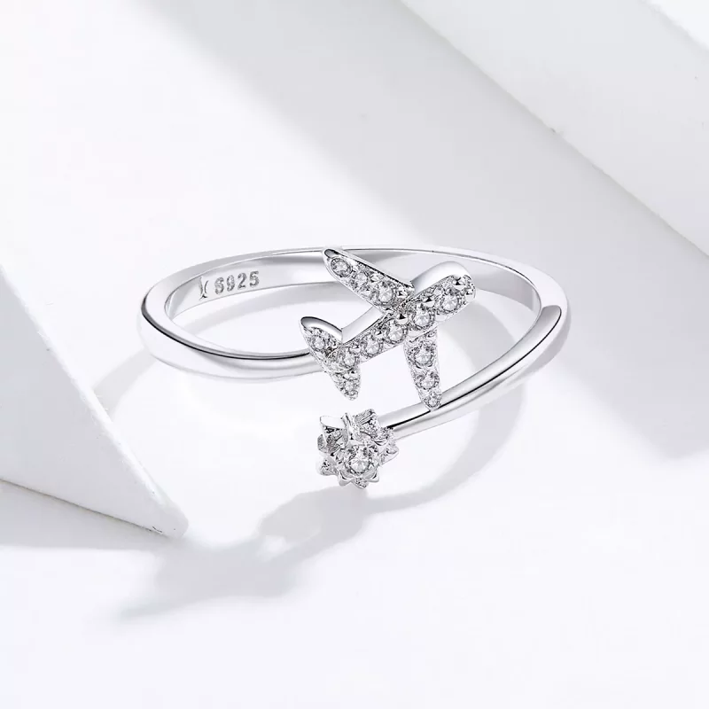 (imagen para) Anillo abierto de plata estilo Pandora Faraway - SCR623 - Ver 2