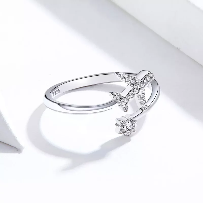 (imagen para) Anillo abierto de plata estilo Pandora Faraway - SCR623 - Ver 3