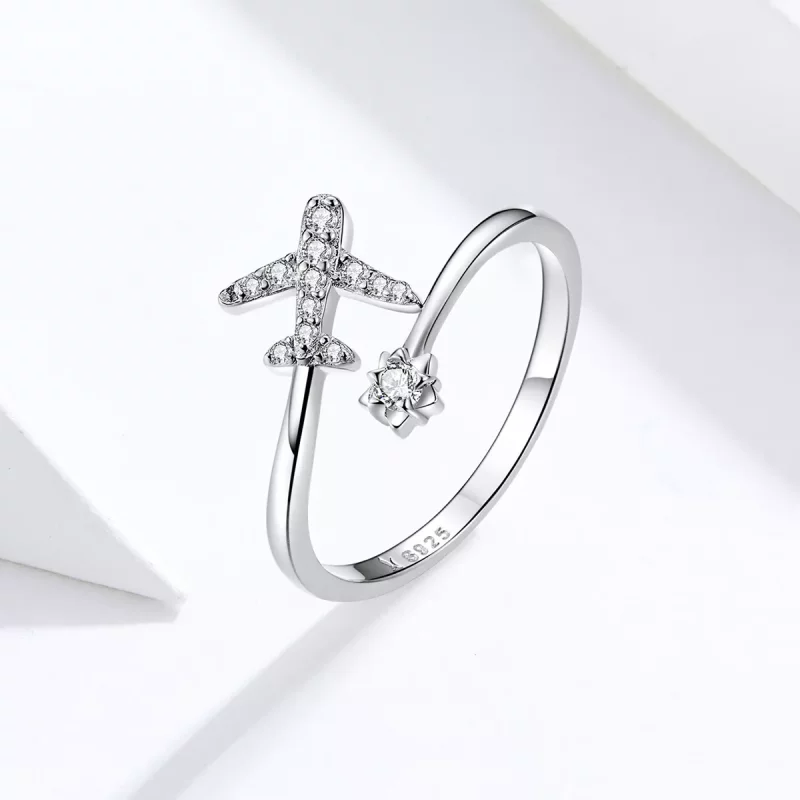 (imagen para) Anillo abierto de plata estilo Pandora Faraway - SCR623 - Ver 4