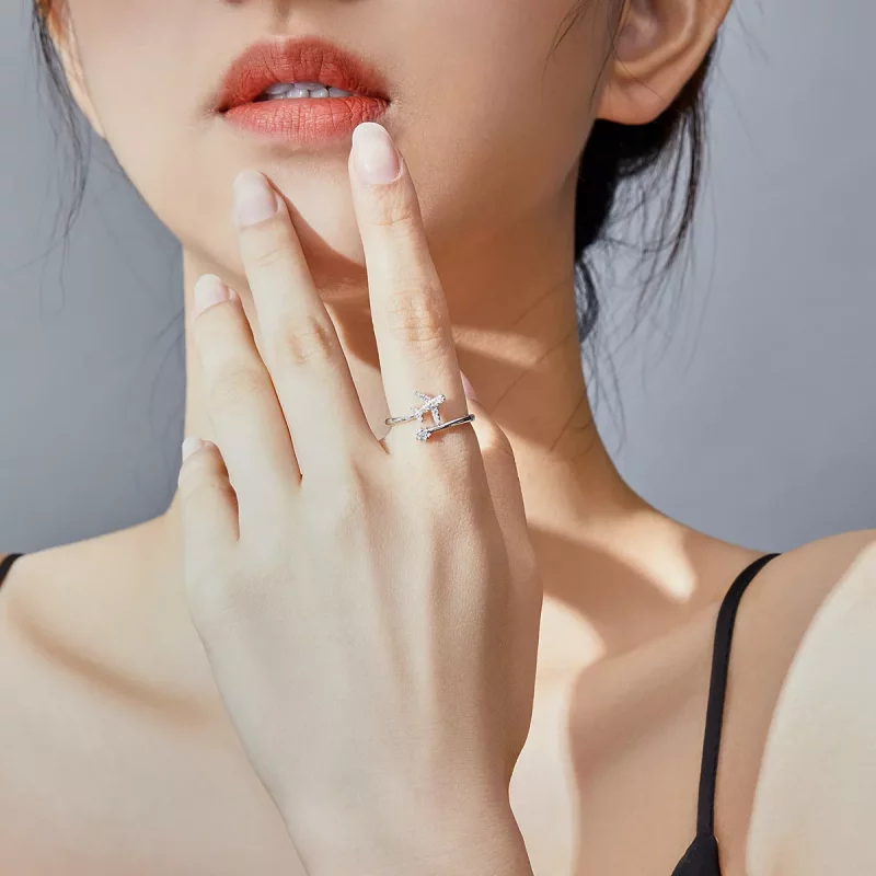 (imagen para) Anillo abierto de plata estilo Pandora Faraway - SCR623 - Ver 7