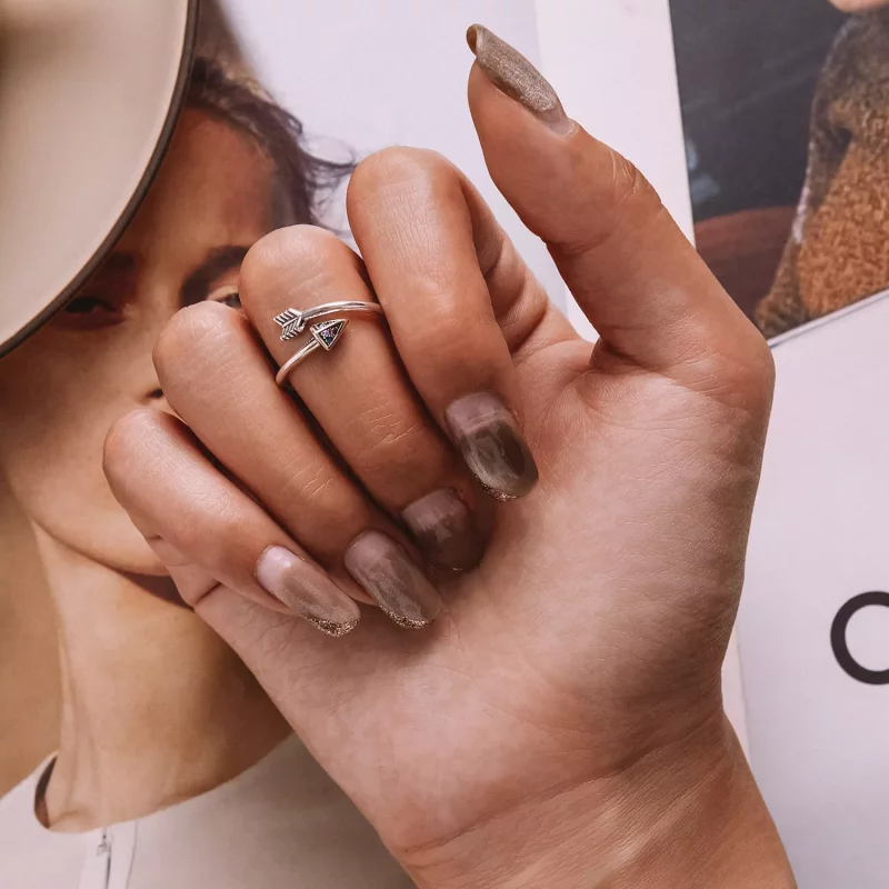 (imagen para) Anillo abierto estilo flecha del amor de Pandora - SCR820 - Ver 7