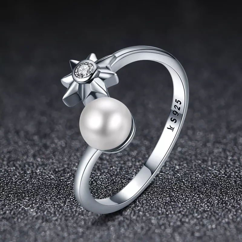 (imagen para) Anillo abierto estilo Pandora Blooming Moment - VSR099 - Ver 2