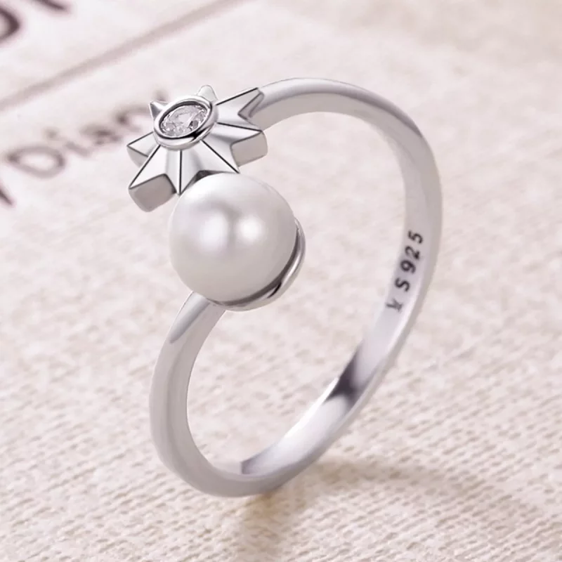 (imagen para) Anillo abierto estilo Pandora Blooming Moment - VSR099 - Ver 3