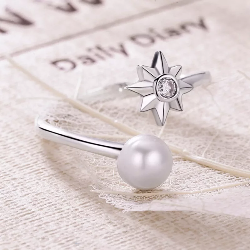 (imagen para) Anillo abierto estilo Pandora Blooming Moment - VSR099 - Ver 5