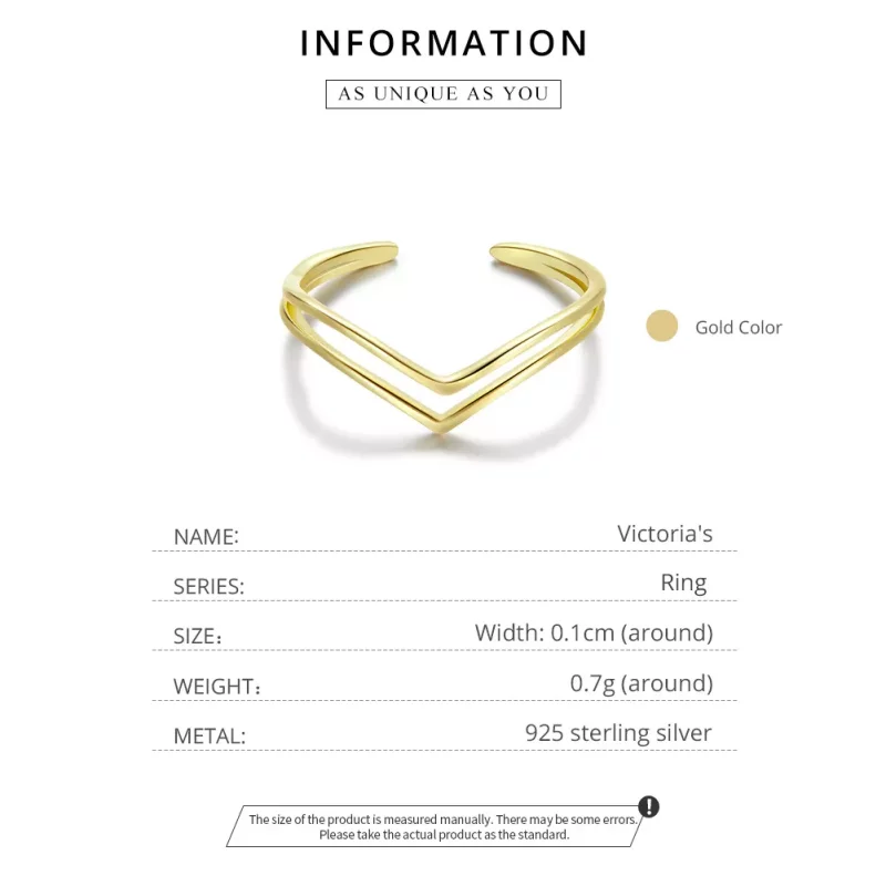(imagen para) Anillo abierto estilo Pandora chapado en oro de 18 quilates - SCR713 - Ver 8