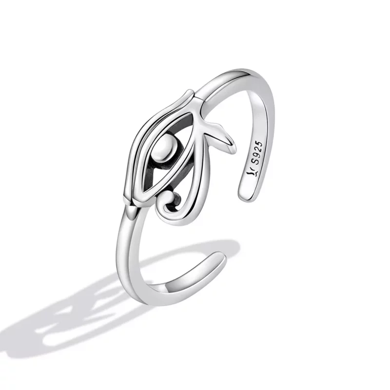 (imagen para) Anillo abierto estilo Pandora con el Ojo de Horus - SCR801 - Ver 2